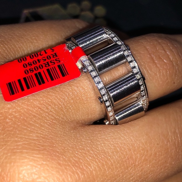 Real diamond men ring custom designed spinner fidget ring exclusive collection - Picture 3 of 7